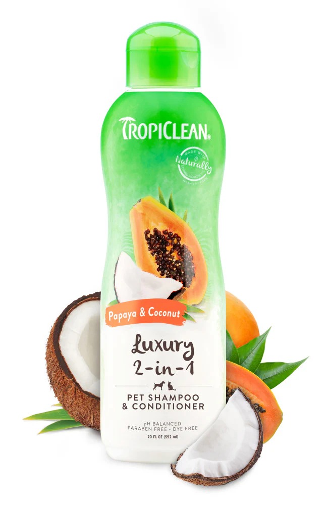 Shampoo & Acodicionador Luxury Papaya & Coco, 20 fl oz. (592 ml.)