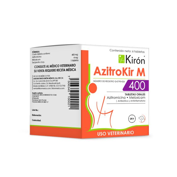 AzitroKir M 400, Caja de 6 Tabletas