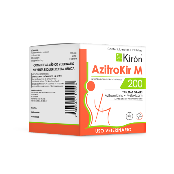 Azitrokir M 200,  Caja de 6 Tabletas