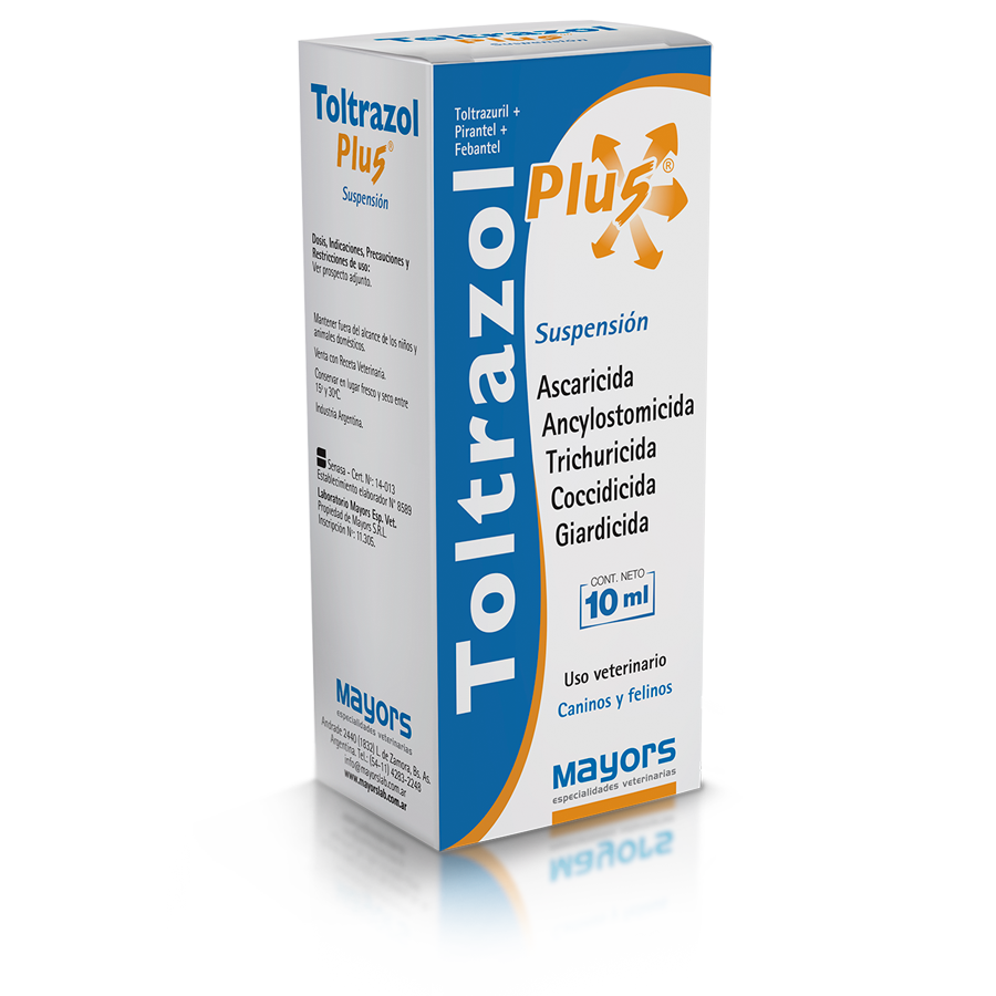 Toltrazol Plus Suspension, 10 ml. hasta 25 kg.