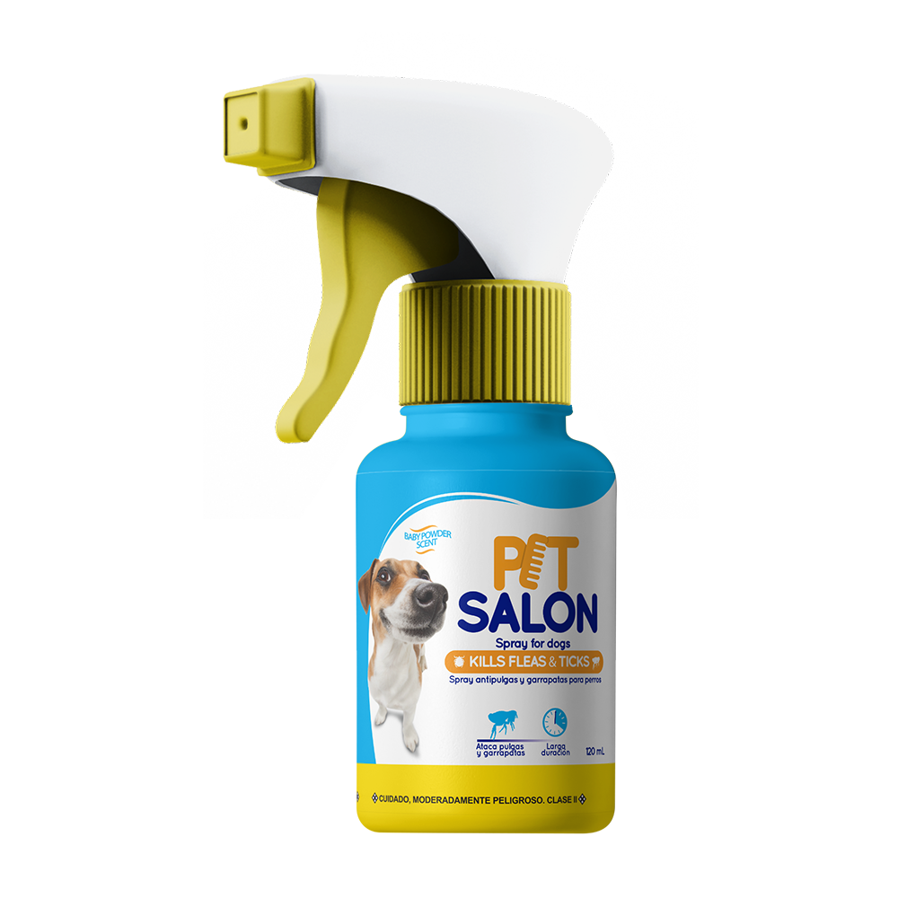 Pet Salon Spray Antipulgas, 120 ml.