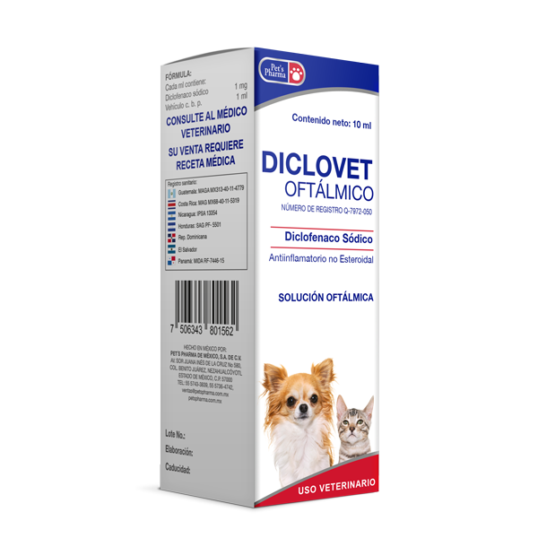 Diclovet Oftalmico, Frasco 10 ml.