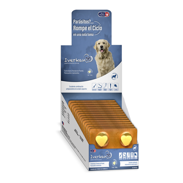 Iverkan-30 Exhibidor, 15 Blisters x 2 Tabletas