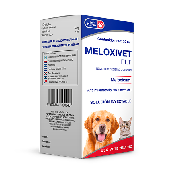 Meloxivet Pet Inyectable, Frasco 20 ml.