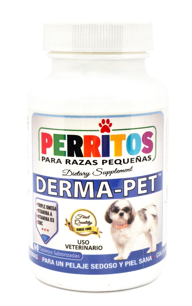 Perritos Derma Pet, 60 Tabletas