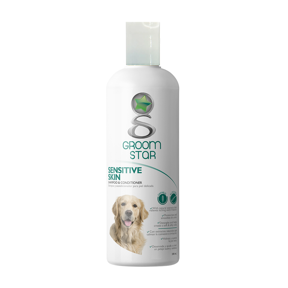 Groom Star Shampoo Avena y Aloe, 240 ml.