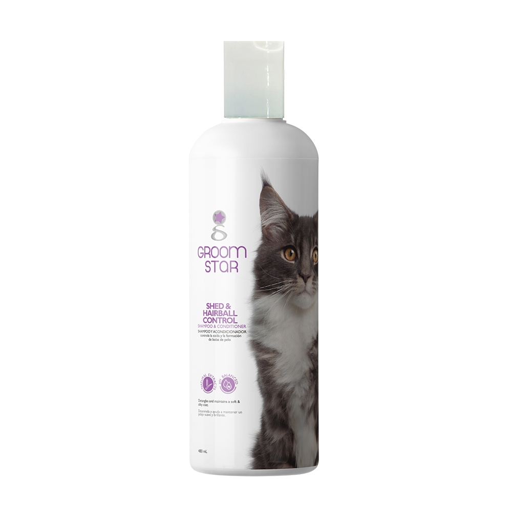 Groom Star Shampoo para Gato, 480 ml.