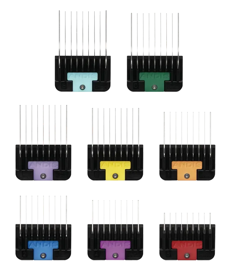 Andis Set 8 Universal Stainless-Steel Combs