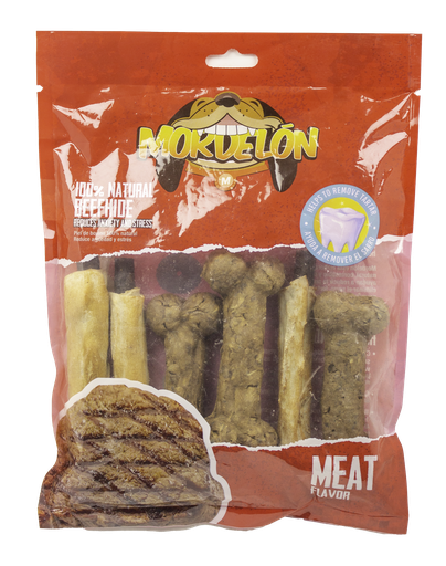 [7-401063-403259] Mordelon 3 Tacos + 3 Huesos Grande Extruidos/Carne