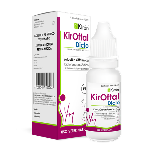 [7-506345-100243] KirOftal Diclo, Solucion Oftalmica 12 ml.