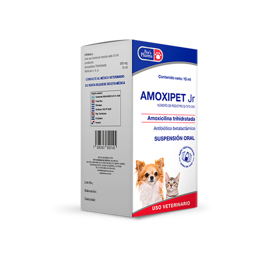 [7-506343-800145] Amoxipet Jr, Suspension Oral, Frasco 15 ml.
